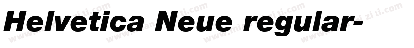 Helvetica Neue regular字体转换